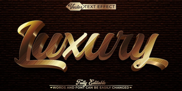 Brown Rich Shiny Glitter Luxury Vector Editable Text Effect Template