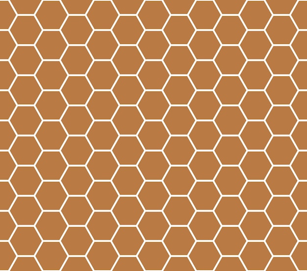 Brown Seamless Honeycomb Pattern