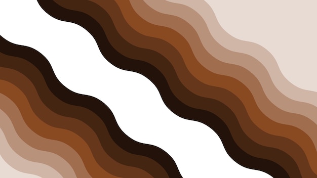 Brown wave paper cut abstract background vector image
