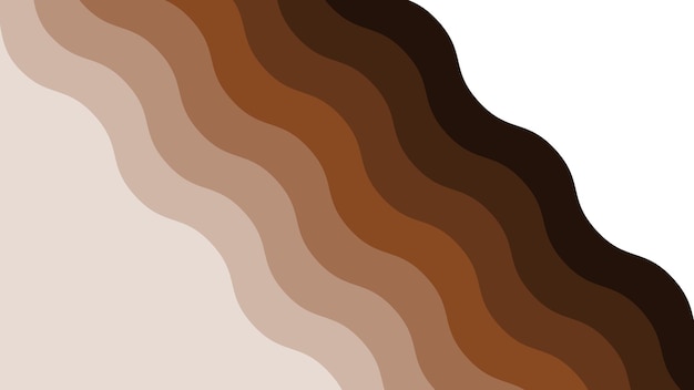 Brown wave paper cut abstract background vector image