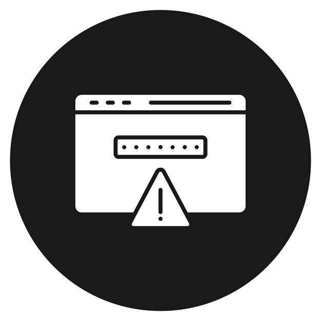 browser hacked vector icon can be used for protection and security iconset