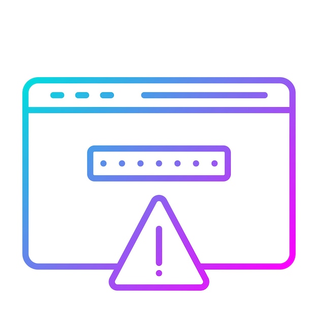 browser hacked vector icon can be used for protection and security iconset