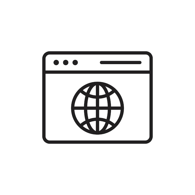 browser icon outline set sign