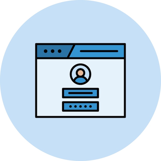 Browser Login Flat Illustration