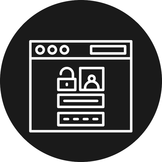 Browser Login vector icon Can be used for Coding and Development iconset