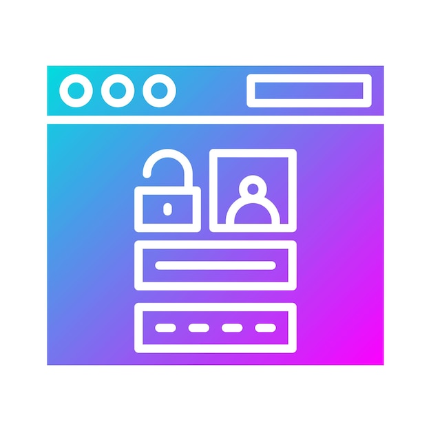 Browser Login vector icon Can be used for Coding and Development iconset