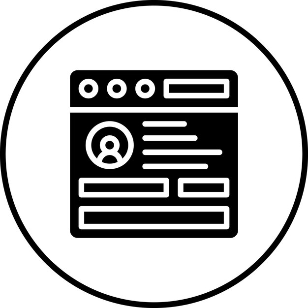Browser Login vector icon illustration of Coding and Development iconset