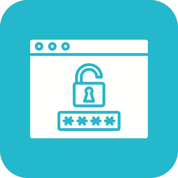 Browser Password vector icon Can be used for Protection and Security iconset