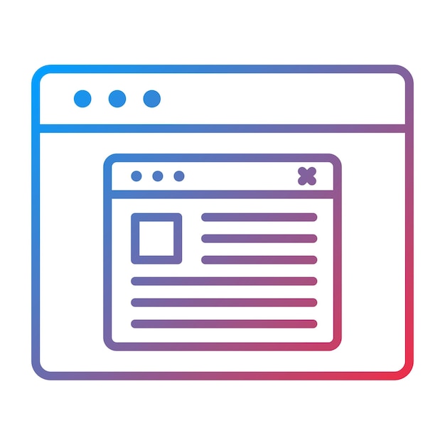 Browser Pop Up icon vector image Can be used for Coding and Development