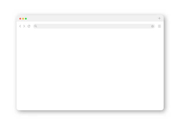 Browser web page vector empty illustration Design of an empty browser web page