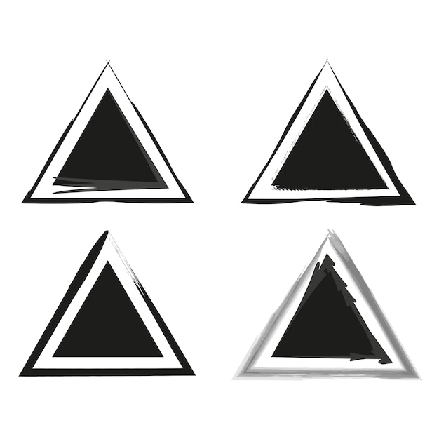 Brush paint ink triangle shaped Vector illustration EPS 10