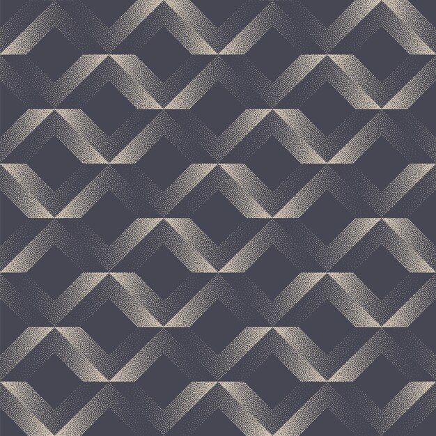 Brutal Geometrical Structure Stipple Seamless Pattern Vector Abstract Background