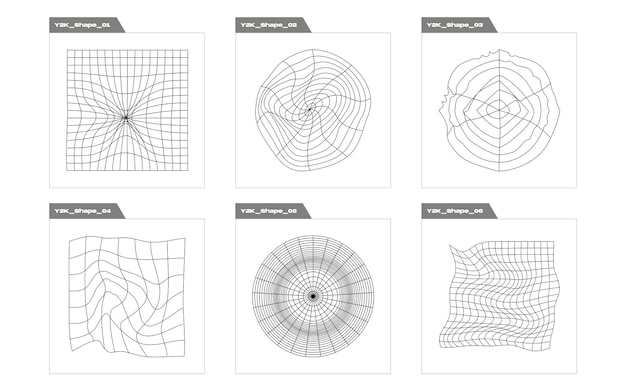 Brutalism shapes Big collection of abstract graphic geometric symbols For modern Tshirts designed