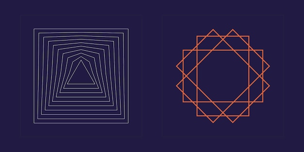 Brutalism shapes Retro futuristic graphic ornaments Flat minimalist icons