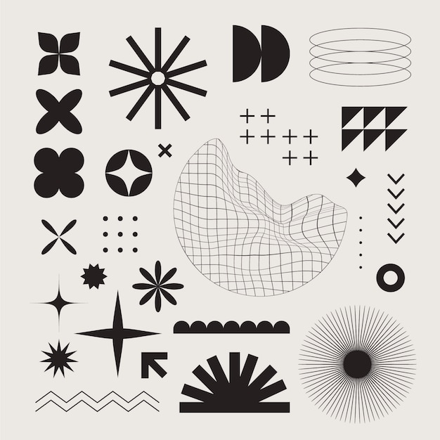 Brutalism shapes template design