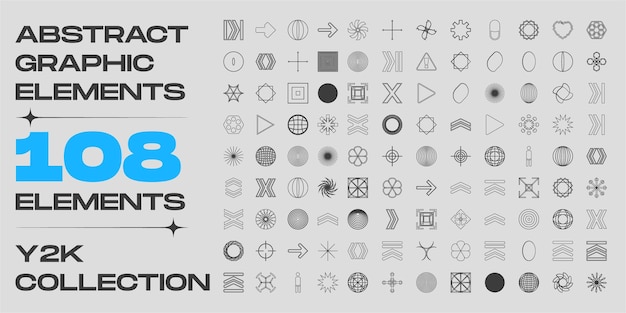 brutalism shapes trendy geometric design elements abstract bauhaus and boho cosmic style