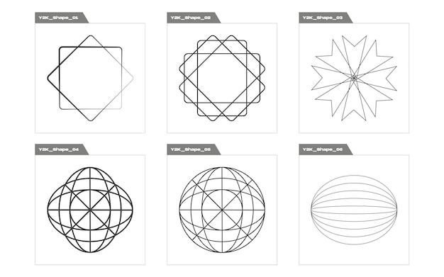 Brutalism shapes Trendy geometric postmodern figures For modern Tshirts designed