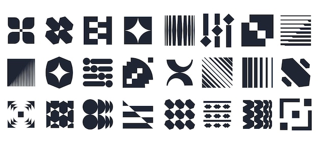 Brutalist geometric shape symbol vector element