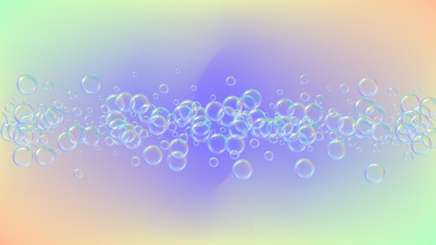 bubble foam detergent and shampoo suds for bath soap 3d vecto