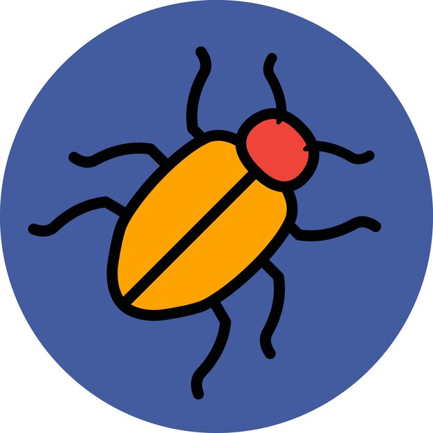 bug design vector flat isolated illustration