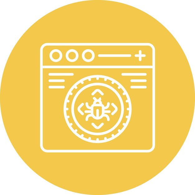 Bug icon vector image Can be used for Computer Programming