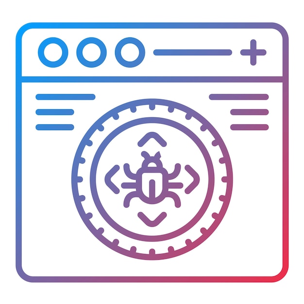 Bug icon vector image Can be used for Computer Programming