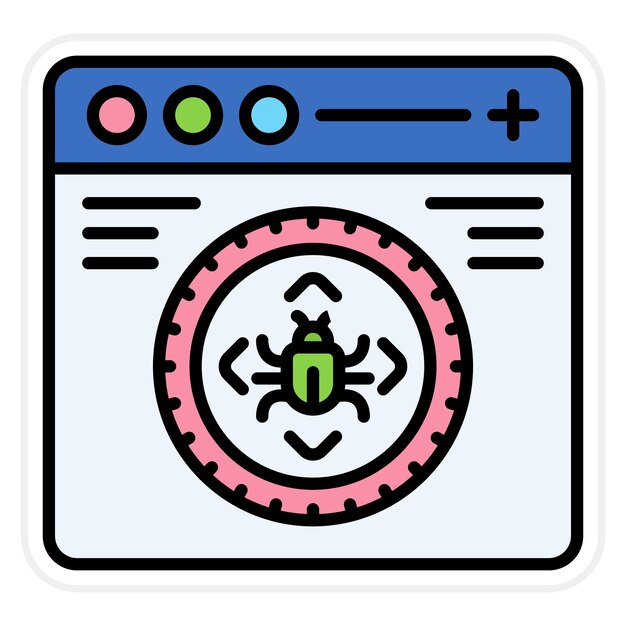 Bug icon vector image Can be used for Computer Programming