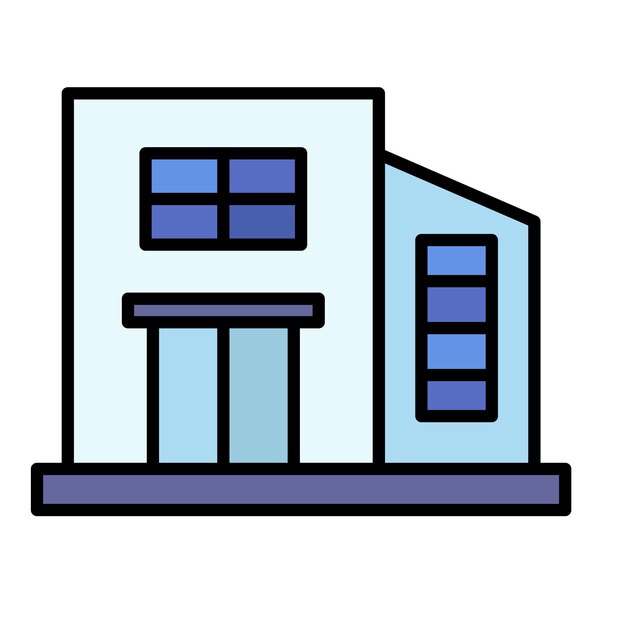 Building Flat Illustration