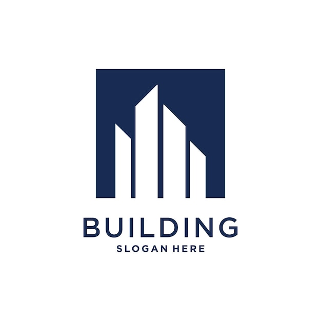 Building logo design creative concept