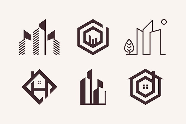 building logo design element vector with creative concept idea
