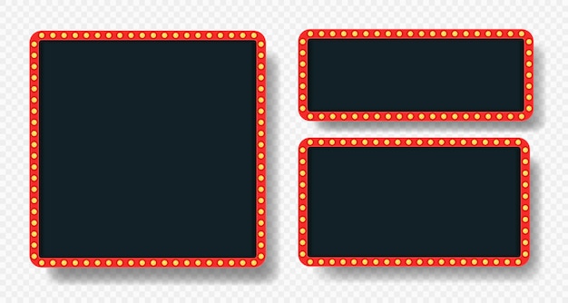 Bulb frame with empty space set