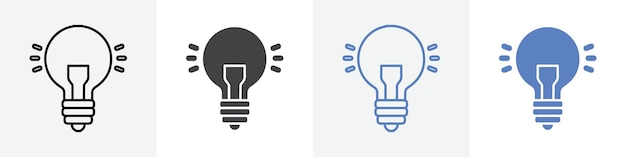 bulb icon vector set use for web