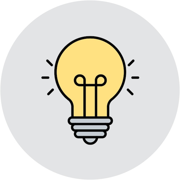 Bulb Vector Illustration Style