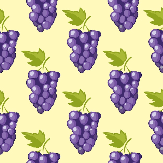 bunch of vector grapes seamless background