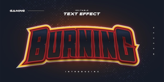 Burning Text Effect in Esport Style Editable Esport Text Style Effect