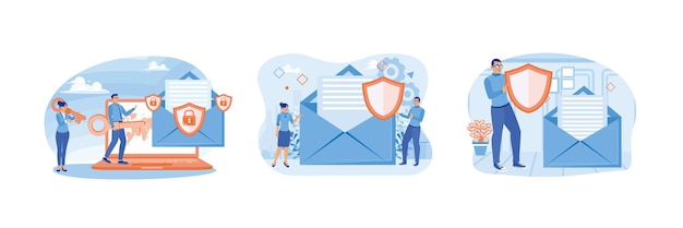 Business asset security system computer data security email data protection