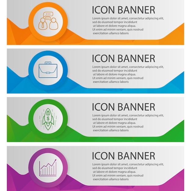 business banner templates set