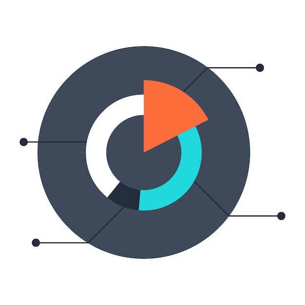 business chart flat vector web icon