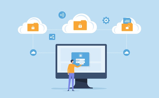 Business cloud storage server network security
