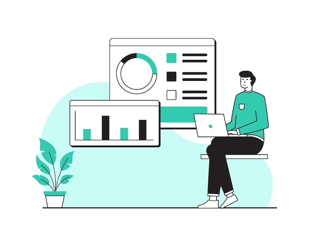 business data information illustration