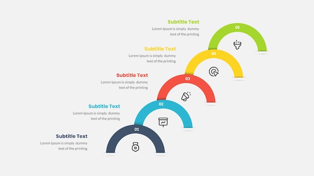Business data visualization. Process chart. Abstract elements of graph, diagram with steps, options