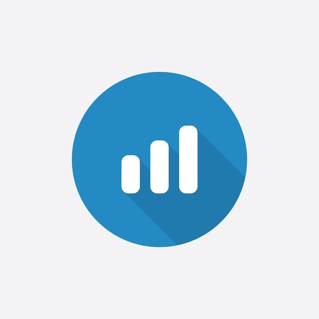 Business diagram chart Flat Blue Simple Icon with long shadowxA