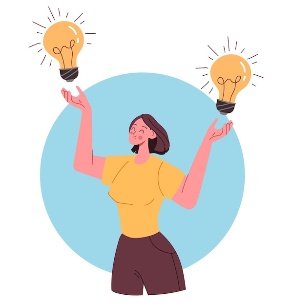 business future vision idea success growth abstract concept vector graphic design illustration