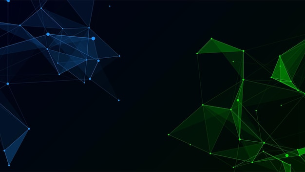 Business futuristic backdrop Vector network connection structure cyberspace with moving particles Abstract cyber security background