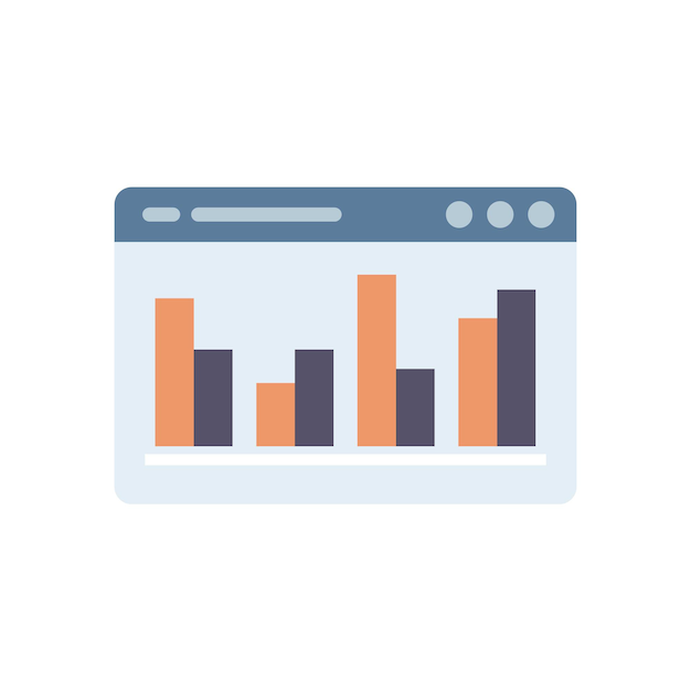 Business graph comparison icon flat vector Scale compare Money finance isolated