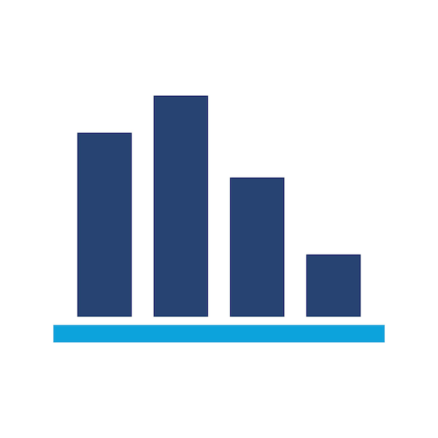 business graph loss icon solid vector design