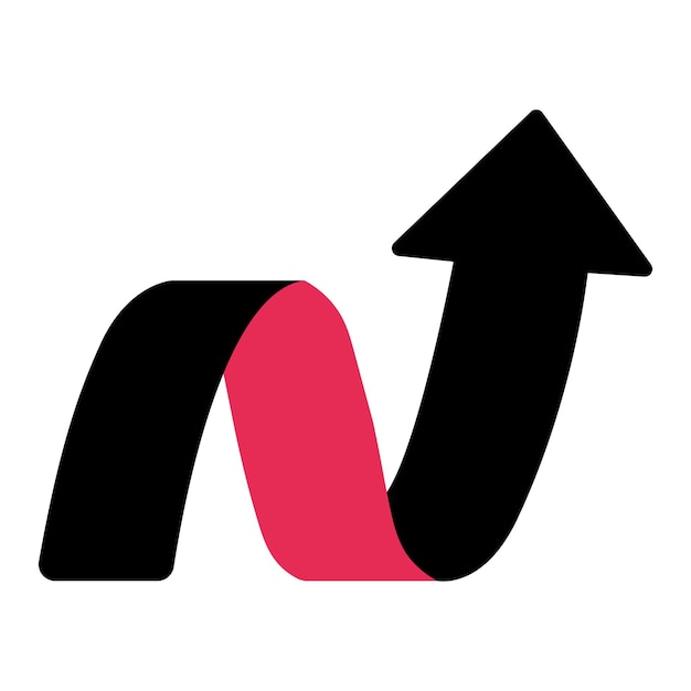 business growth chart upward arrow infographic financial success icon