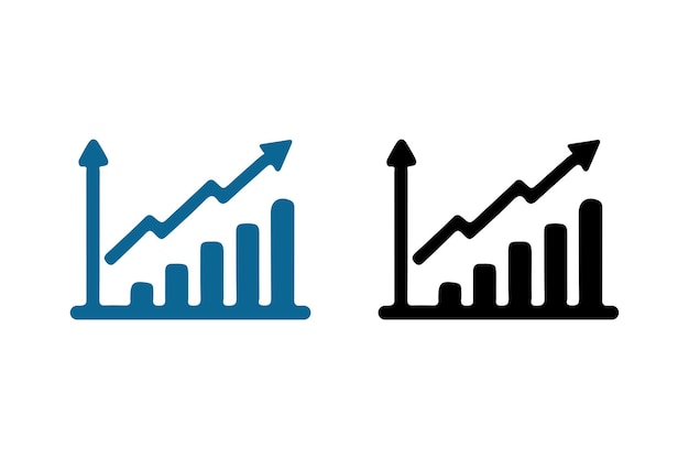 Business Growth icon set simple and clean with white background