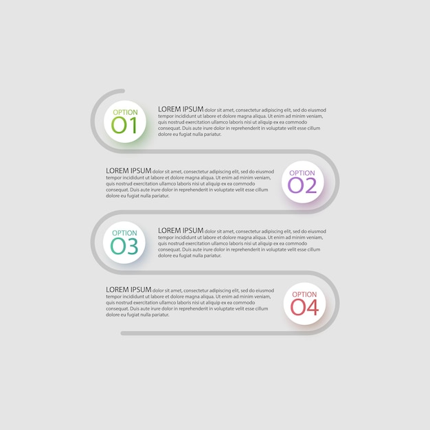 business infographic template design with numbers 4 options or steps template design of vector ill