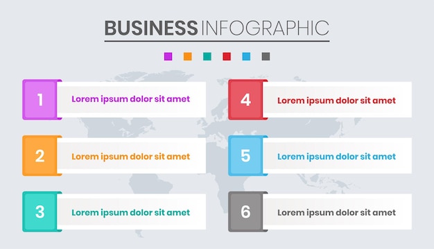 Business Infographic with Process Steps